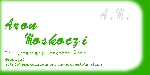 aron moskoczi business card